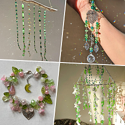 Glass Beads & Pendants & Links Connectors Findings Kits&nbsp;GLAA-SC0002-90