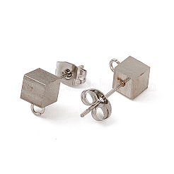 Non-Tarnish 304 Stainless Steel Stud Earring Findings&nbsp;STAS-E179-03P-02