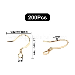 200Pcs Brass Earring Hooks&nbsp;KK-CN0001-35
