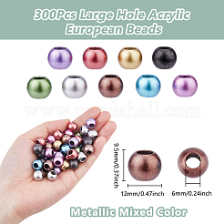 300Pcs Opaque Acrylic Beads&nbsp;FIND-DC0005-87