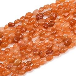 天然アベンチュリンビーズ連売り  ナゲット  タンブルストーン  6~12x5~7x3.5~4.5mm  穴：0.7~0.8mm  約21~24個/連  7.87''~8.39''（20~21.3センチメートル）&nbsp;G-K395-B05-01