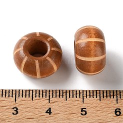 Schima Wood Carved European Beads&nbsp;WD-CBACBB7-02D