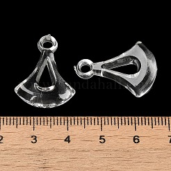 透明なアクリルパーツ  ファンチャーム  透明  24.5x18x5.5mm  穴：3mm  約609個/500g&nbsp;TACR-G048-42