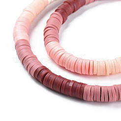 Fixed 5 Color Handmade Polymer Clay Bead Strands&nbsp;CLAY-S096-029L