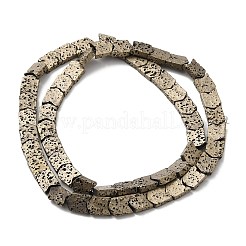 Electroplated Natural Lava Rock Beads Strands&nbsp;G-Q1009-D01-01