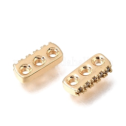 Brass Micro Pave Clear Cubic Zirconia Multi-Strands Links&nbsp;KK-N290-19G