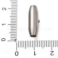 304ステンレススチールロックチューブマグネット留め具  オーバル  ステンレス鋼色  18.5x6.5x6mm  穴：3mm&nbsp;STAS-A151-02B-P