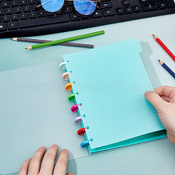 Plastic Index Tab Divider Sheets for Discbound Notebooks&nbsp;AJEW-WH0270-719B-01