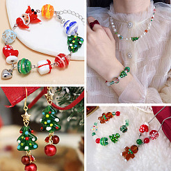 44pcs 10 style Christmas Handmade Lampwork Beads&nbsp;LAMP-TA0001-16