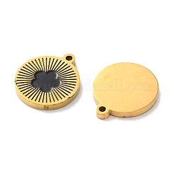 Ion Plating(IP) 304 Stainless Steel Enamel Charms&nbsp;STAS-M102-23G-03