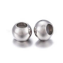 201ステンレスビーズ  内部のゴムと  スライダービーズ  ロンデル  ステンレス鋼色  6x4.5mm  穴：3mm  ゴム穴：1.5mm&nbsp;STAS-P238-02P-02