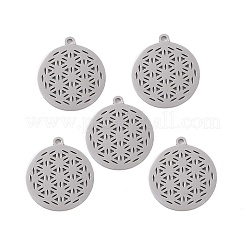 Non-Tarnish 201 Stainless Steel Sacred Geometry Pendants&nbsp;STAS-S105-JN899-1
