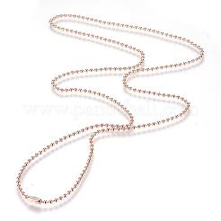 304 Stainless Steel Ball Chain Necklace&nbsp;MAK-R012-02RG