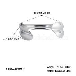 Fashionable 304 Stainless Steel Cuff Bangles for Women&nbsp;JF4975-2