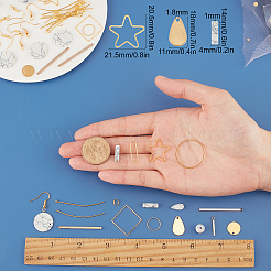 DIY Synthetic Turquoise Earring Kits&nbsp;DIY-SC0014-46