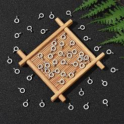 チベット風ハンガー50個  保釈ビーズ  ロンデル  アンティークシルバー  6.5x2mm  穴：2mm  内径：3mm&nbsp;TIBE-YW00001-73