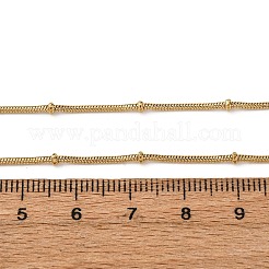 1.2mm 304ステンレススチール製サテライトチェーンネックレス  14KGP本金メッキ  17.13インチ（43.5cm）&nbsp;NJEW-T016-21A-G