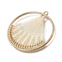 Alloy & Plastic Imitation Pearl & Cotton Pendants&nbsp;FIND-C097-06G