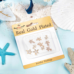 12Pcs 4 Styles Brass Micro Pave Grade AAA Cubic Zirconia Pendants&nbsp;ZIRC-BBC0002-71