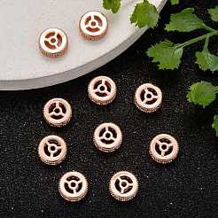 Brass Cubic Zirconia Beads&nbsp;ZIRC-F001-111RG