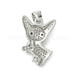 Brass Micro Pave Cubic Zirconia Pendants&nbsp;ZIRC-F138-03P