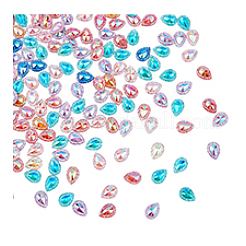 200Pcs Druzy Teardrop Sew on Rhinestone&nbsp;RESI-DC0001-35
