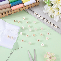 50Pcs Alloy Shank Buttons&nbsp;BUTT-FG0001-66A