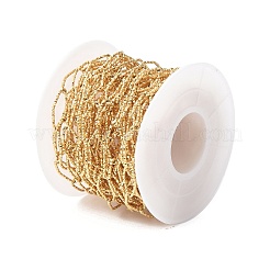 Ion Plating(IP) 304 Stainless Steel Textured Horse Eye Link Chains&nbsp;CHS-I020-01B-G