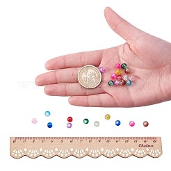 Baking Paint Crackle Glass Bead&nbsp;CCG-PH0002-6mm-02