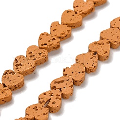 Synthetic Lava Rock Dyed Beads Strands&nbsp;G-R010-01C