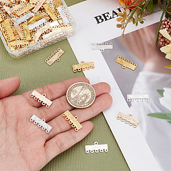 120 個 3 スタイル合金シャンデリアコンポーネントリンク  DIYヘアアクセサリー用  長方形  ミックスカラー  10.5x20x1.5mm  穴：1.2mm  40個/カラー&nbsp;FIND-GA0006-58