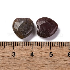 天然石インディアン瑪瑙ビーズ  片穴  ハート  12x12x3.5~4.5mm  穴：1mm&nbsp;G-Z066-07