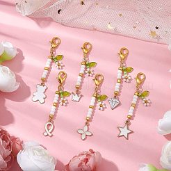 Alloy Enamel Pendant Decorations&nbsp;HJEW-MZ00087