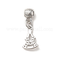 Rack Plating Brass Micro Pave Clear Cubic Zirconia Pendants&nbsp;ZIRC-H125-04P