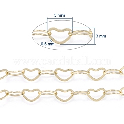 Brass Heart Link Chains&nbsp;CHC-G005-27G