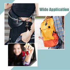 6Pcs 6 Colors Polyester Bowknot Keychain&nbsp;KEYC-FH00074