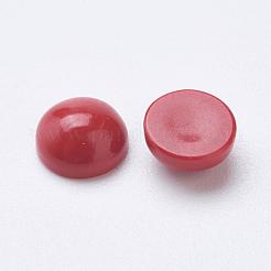 Synthetic Coral Cabochons&nbsp;G-F501-03-6mm