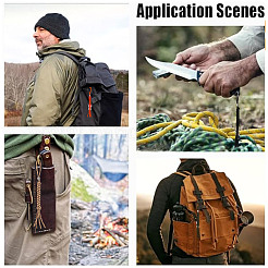 5Pcs 5 Colors Polypropylene Parachute Cord Pendant Decorations for Men&nbsp;HJEW-HY0001-23