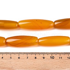 天然瑪瑙染めビーズ連売り  ライス  オレンジ  39.5~41x11~15mm  穴：3mm  約10個/連  15.35~16''（39~40センチメートル）&nbsp;G-T138-230H
