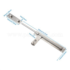 201 ステンレス ラッチロックセット  ステンレス鋼色  348x110x26mm  穴：5.5mm  120x35x14.5mm  穴：5.5mm  2個/セット&nbsp;SW-TAC0002-09B