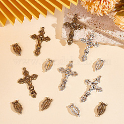 20Pcs 2 Colors Virgin Mary Tibetan Style Alloy Chandelier Component Links&nbsp;DIY-AR0003-76