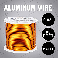つや消し丸型アルミ線  サンゴ  12ゲージ  2mm  30 m /ロール&nbsp;AW-BC0003-30C-2.0mm