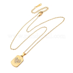 201 Stainless Steel Crystal Rhinestone Pendant Necklaces for Women&nbsp;NJEW-F335-01G-02