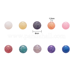 200Pcs 10 Colors Natural Weathered & Crackle Agate Beads Strands&nbsp;G-CJ0001-54