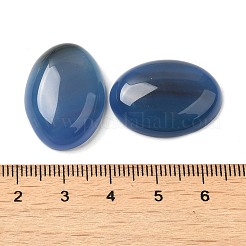 天然石瑪瑙カボション  グレードAB  染め  オーバル  コーンフラワーブルー  25x18x6mm&nbsp;G-K021-25x18mm-04-AB