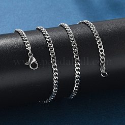 Non-Tarnish 304 Stainless Steel Curb Chain Necklaces&nbsp;NJEW-H492-01P
