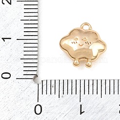 304ステンレススチールチャーム  クラウドのチャーム  長持ちメッキ  本金14KGFゴールドフィルド  12x11.5x5mm  穴：1.3mm&nbsp;SA-CBA4377-02C-G