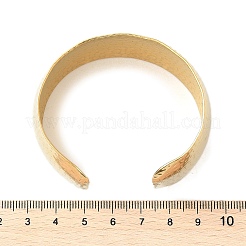 女性用304ステンレススチールカフバングル  18KGP本金メッキ  1-1/4インチ（3.15cm）  内径：2-1/4インチ（5.65cm）&nbsp;BJEW-B120-04G-02