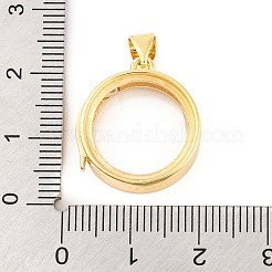 ラックメッキ真鍮製ロケットペンダント  プラスチック付き  カドミウムフリー＆鉛フリー  長持ちメッキ  18KGP本金メッキ  リング  20x18x6mm  穴：4x3mm&nbsp;KK-F874-01G-08