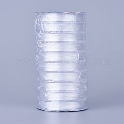 強い伸縮性のあるビーディング弾性糸  フラット弾性クリスタルストリング  ホワイト  0.8mm  約10.93ヤード（10m）/ロール&nbsp;X-EW-N002-01